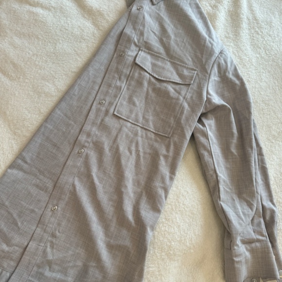 Dynamite Oversized Shirt Jacket - Taupe/Beige - Picture 6 of 6